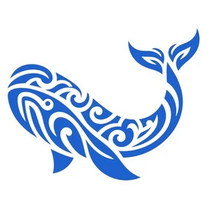 Tribal Whale Vinyl Decal Sticker XLARGE 55cm window car wall van art Boho Celtic - Picture 1 of 13