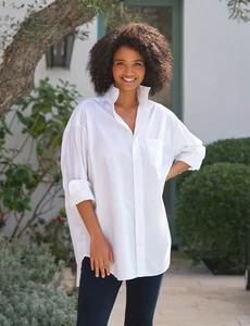 Frank & Eileen Mackenzie One=Size Bottom Up Shirt White - Picture 1 of 11