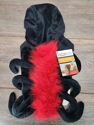 Disfraz de perro araña Halloween Martha Stewart mascotas talla pequeña negro y rojo Foto 1 de 4