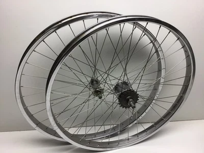 Vintage Schwinn 26” 2.125” S2 Chrome Wheels Rims 3 Speed Bike - Image 1 of 4
