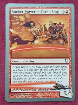 Magic The Gathering UNHINGED ROCKET-POWERED TURBO SLUG red card MTG - Image 1 of 2