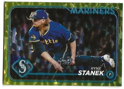 Ryne Stanek 2024 Topps Update Series Yellow Crackle Foil /50 Seattle Mariners - Image 1 of 2