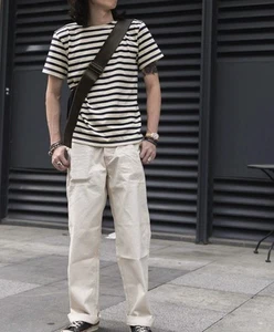 Bronson French Marine Sailor's 100% Cotton T-Shirts Mens Breton Striped Shirts - Picture 1 of 19
