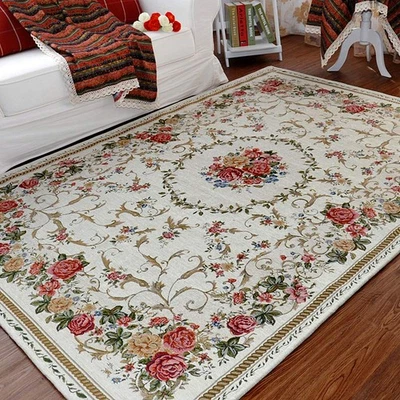 Rustic Shabby Rose Rugs Luxury Vintage Elegant Traditional Rugs Accent Floral... - Image 1 of 4