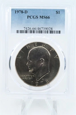 1978-D PCGS MS66 Eisenhower Ike Dollar Business Strike - Image 1 of 2