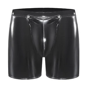 slip pelle cavallo aperto, taglie precise boxer uomo pvc lucido, sexy - Foto 1 di 8