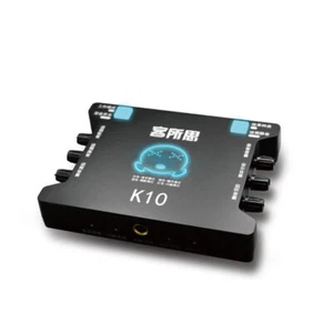 K10 Studio Sound Card Audio Usb External Computer Pc Phone Singing Recording NEW - Picture 1 of 5