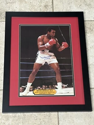 Muhammad Ali signed boxing Poster Framed 17x22 Large autograph  JSA LOA - Image 1 of 2