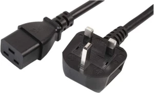 Cable de alimentación 3M C19 enchufe del Reino Unido a cable IEC 320 HO5VV-F 3G1,5 mm² aprobado - Imagen 1 de 1