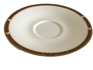 Marks and Spencer Tea Saucer Connaught Bone China White, Gold Vintage St Michael - Picture 1 of 5