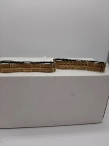 BRACCIALE STRETCH MAGNETICO NOS UOMO ORO INOX lotto di 2 FJF GIAPPONESE - Foto 1 di 4