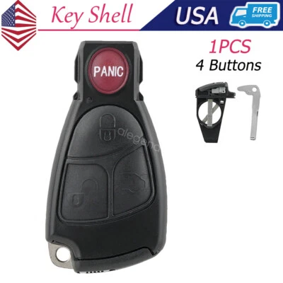 For 1999 - 2005 Mercedes Benz C230 CL500 E320 Remote Key Case Shell Fob 3 Button - Image 1 of 4