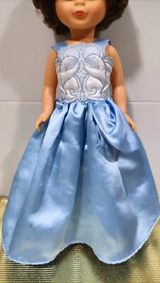 Vintage vestido raso bordado Nancy Colección SOLO vestido no Quirón usado - Imagen 1 de 4