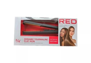 Red By Kiss ¾ Ceramic Tourmaline Flat Iron F1075G. - Picture 1 of 4