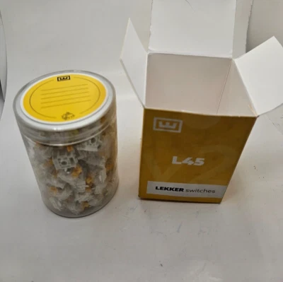 (QTY 90) Lekker Switches Linear 45 Magnetic L45 Yellow Non-magnetic Spring - Image 1 of 4