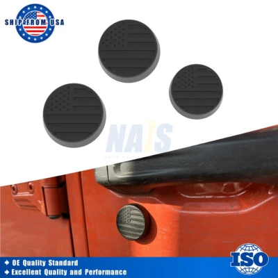 Black Door Key Hole Cover Keyhole Trim Accessories for Jeep Wrangler TJ JK JL JT - Imagem 1 de 4