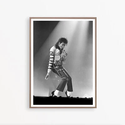 Cartaz impresso arte estrela da música Michael Jackson. Ótima decoração retrô para vaidade/casa - Imagem 1 de 4