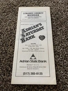 Raro De Colección - Mapa del Condado de Lenawee Michigan - 1987 - Adrian - Imagen 1 de 8
