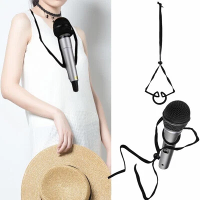 Microphone Hands Free Holder Magic Tricks Prop Stage Mic Holder Neck Stand - Image 1 of 4
