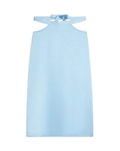 WeWoreWhat Cut Out Satin Charmeuse MIDI Skirt - Airy Blue XS - Picture 1 of 12