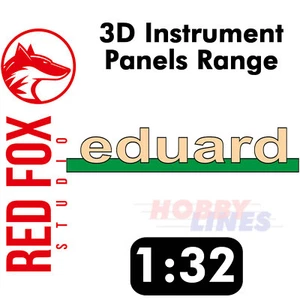 Red Fox Studio 3D Printed Instrument Panel Set EDUARD Model Kit 1:32 Decal Range - Picture 1 of 10