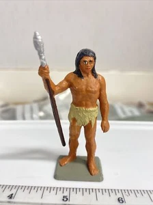 AE271 RARE Starlux Prehistoric Caveman holding spear figure model toy - Good VTG - Picture 1 of 7