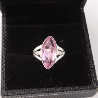 Morganite Gemstone 925 Sterling Silver Ring Handmade Jewelry Ring For Gift - Image 1 of 3