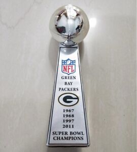 Green Bay Packers Super Bowl Championship VINCE LOMBARDI Trophy 9'' Fans Gift