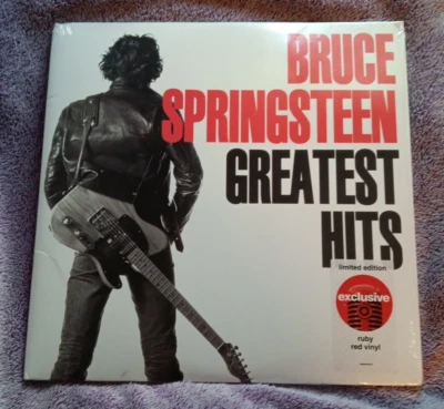 Bruce Springsteen Greatest Hits Limited Edition Ruby Red Vinyl Double LP Album - Image 1 of 2