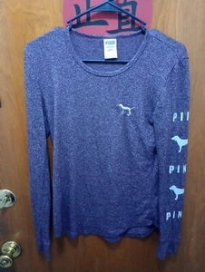 NWOT PINK VICTORIA'S SECRET Long Sleeve Sleepwear Shirt Thermal Size XS- Maroon - Picture 1 of 6