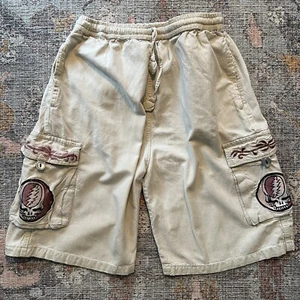 Damen Grateful Dead ⚡️Steal Your Face Stealie Patch Hi Rise Cargo Shorts S /M - Bild 1 von 13