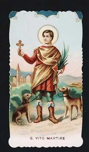 santino -holy card- image pieuse Heiligenbildchen San Vito Martire - Picture 1 of 1