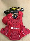 WILSON PRO STOCK HINGE FX FASTPITCH SOFTBALL CHEST PROTECTOR RED 14' 3340