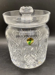 Vtg Waterford Crystal Kelley Biscuit Barrel Jar With Lid 6” With Tags Sticker - Picture 1 of 11
