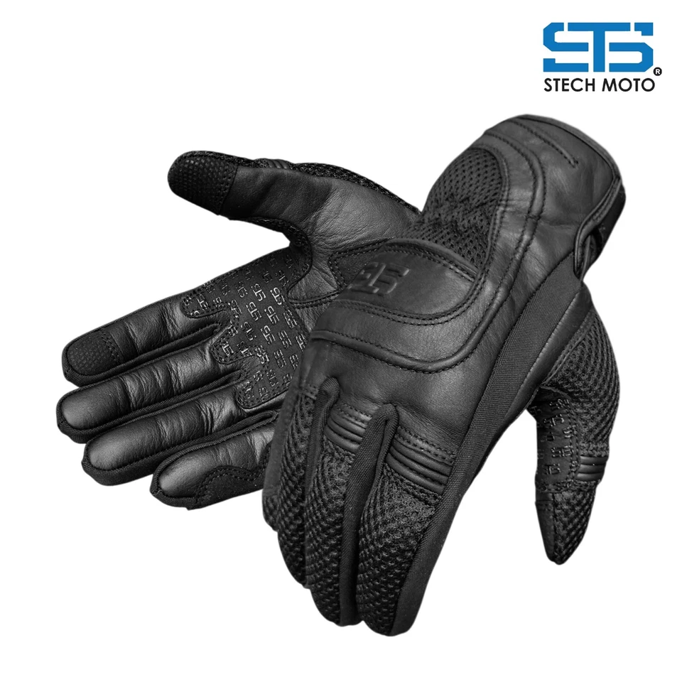 Moto Guanti in Pelle e tessuto Stechmoto ST  1730 AIR Café Race Custom e Vintage - Immagine 1 di 1