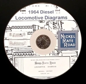 Nickel Plate Road 1964 Diesel Locomotive Diagrams PDF Pages on DVD - Picture 1 of 6