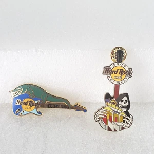 2in Hard Rock Cafe Pins Skeleton Limited Ed 500 Key West & Orlando Gator Guitar - Picture 1 of 7