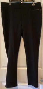 DKNY Stretch Knit Jeans Women Size XL W38 L31;Black Designer - Picture 1 of 5