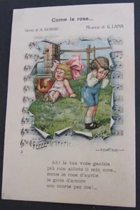 Cartolina d'epoca illustrata BERTIGLIA - Come le rose... / Edizioni d'arte - Picture 1 of 1