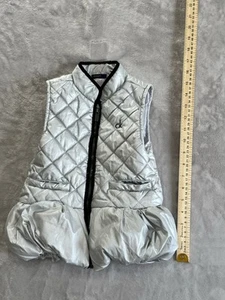 Calvin Klein Girls Puffer Jacket Coat Vest 4T Full Zip Silver S Quilted - Picture 1 of 5
