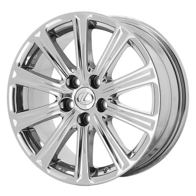 17" Lexus NX200T PVD Bright Chrome-C Wheel Rim Factory OEM 74326 2015-2019 - Image 1 of 2