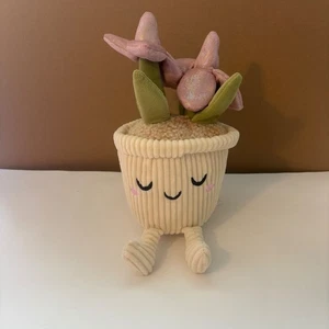 Linzy Toys Flower Pot Plush Corduroy With Face and Legs Squishable Plant Decor - Picture 1 of 9