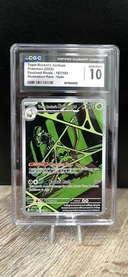 {CGC Gem Mint 10} Team Rocket's Spidops #187 Pokémon Destined Rivals - Image 1 of 2