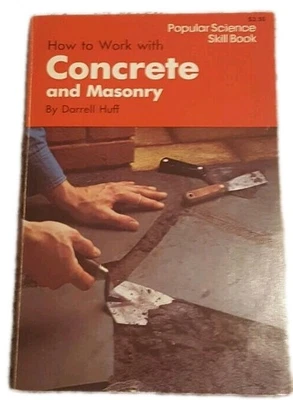 Concrete and Masonry How to Work Popular Science Vtg Paperback Book  - Image 1 of 3