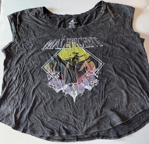 Disney Parks Maleficent Villain U-Boot-Ausschnitt T-Shirt Damengröße 3XL Batik schwarz - Bild 1 von 7