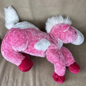 Dan Dee Collectors Choice Large 30" PINK PONY White Horse Stuffed Animal Plush - Picture 1 of 11