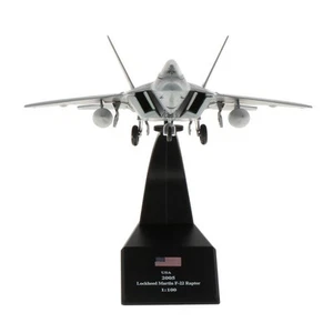 1:100 americano Aeromobili F-22 Fighter Raptor Pplane Pressofuso In Lega Modello - Foto 1 di 6