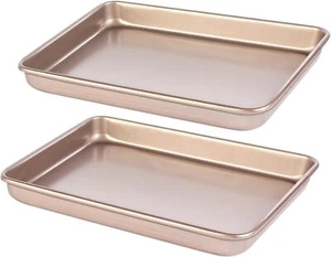 Baking Sheet Tray 9x11 Inch Baking Pan, 2-Pack Heavy Duty Nonstick Cookie Sheet - Picture 1 of 8