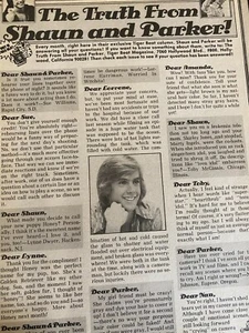 Shaun Cassidy, Parker Stevenson, Full Page Vintage Clipping - Picture 1 of 1
