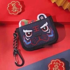 Starbucks Card Holder 2022 New Year of the Tiger Tiger Head Embroidery Bue &Red
